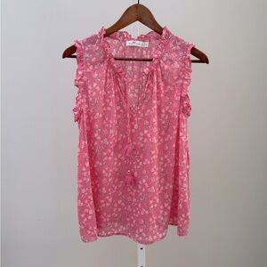 VINEYARD VINES Oleander Floral Ruffle Popover
Pink Floral Sleeveless SIZE M